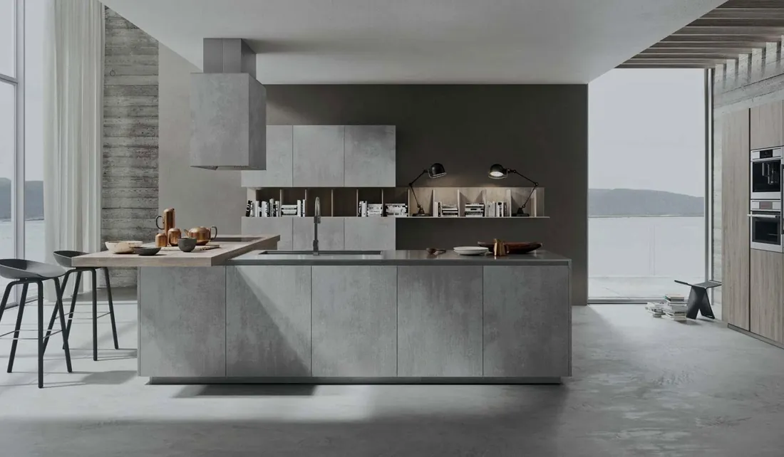 Handleless Collection kitchen view 10